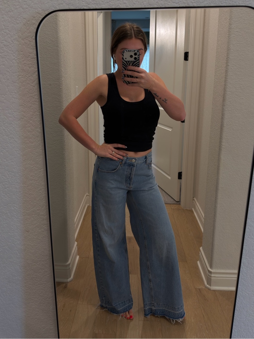 Topshop Wide Leg Light Blue Women’s Jeans